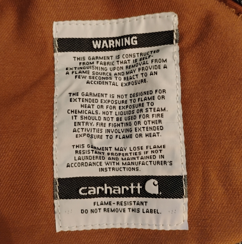 Carhartt FR Flame Resistant CAT 2 2112 Dark Blue Denim Jeans Size 20P - Picture 8 of 12